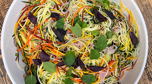 Ribboned Vegetable Salad with Nuoc Cham